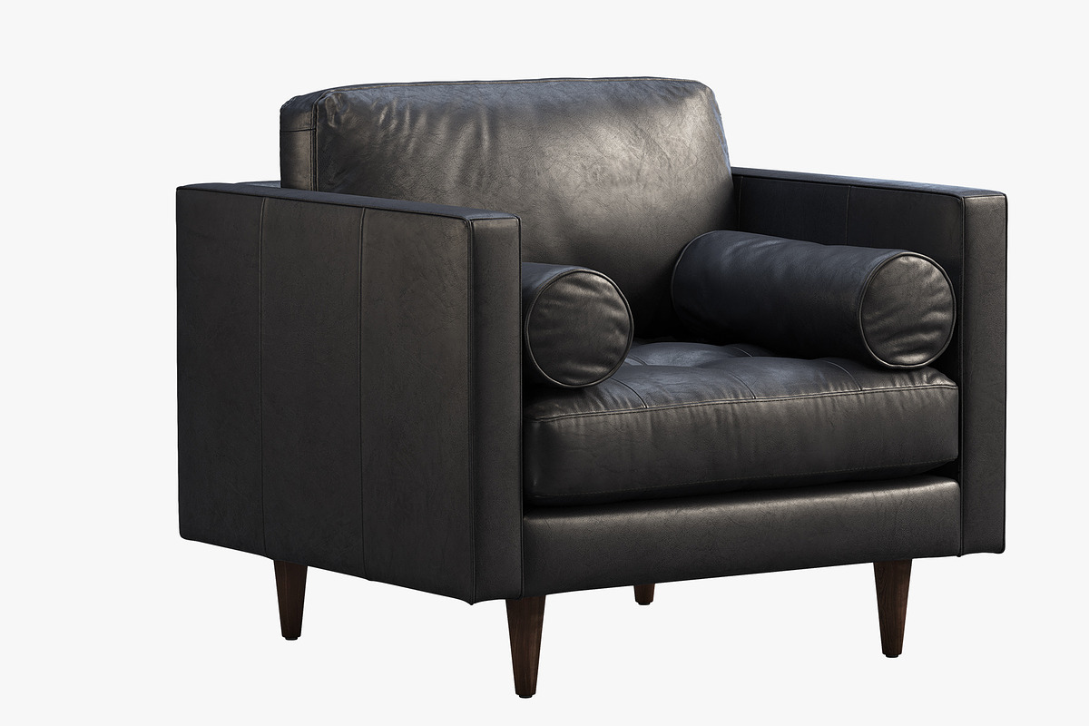 Briar Leather Chair brown and black, a Furniture 3D Model by 3dmitruk (Photo 12 of 24)