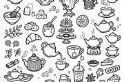 Tea and Coffee Time Doodle Set. Hand, a Food Illustration by Voodz_shop (Thumbnail 2 of 3)
