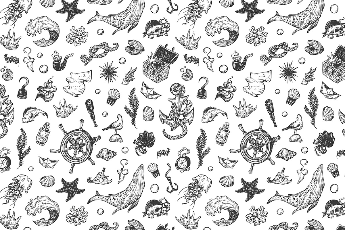 Nautical collection. Sea set., an Object Illustration by Olga Olmix (Photo 7 of 7)