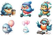 Quirky Funny Cartoon Bird Clipart, an Illustration by DreamArtGraphic (Thumbnail 2 of 4)