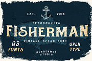 Fisherman - Vintage Ocean Font, a Font by Nurrehmet Studio (Thumbnail 1 of 6)