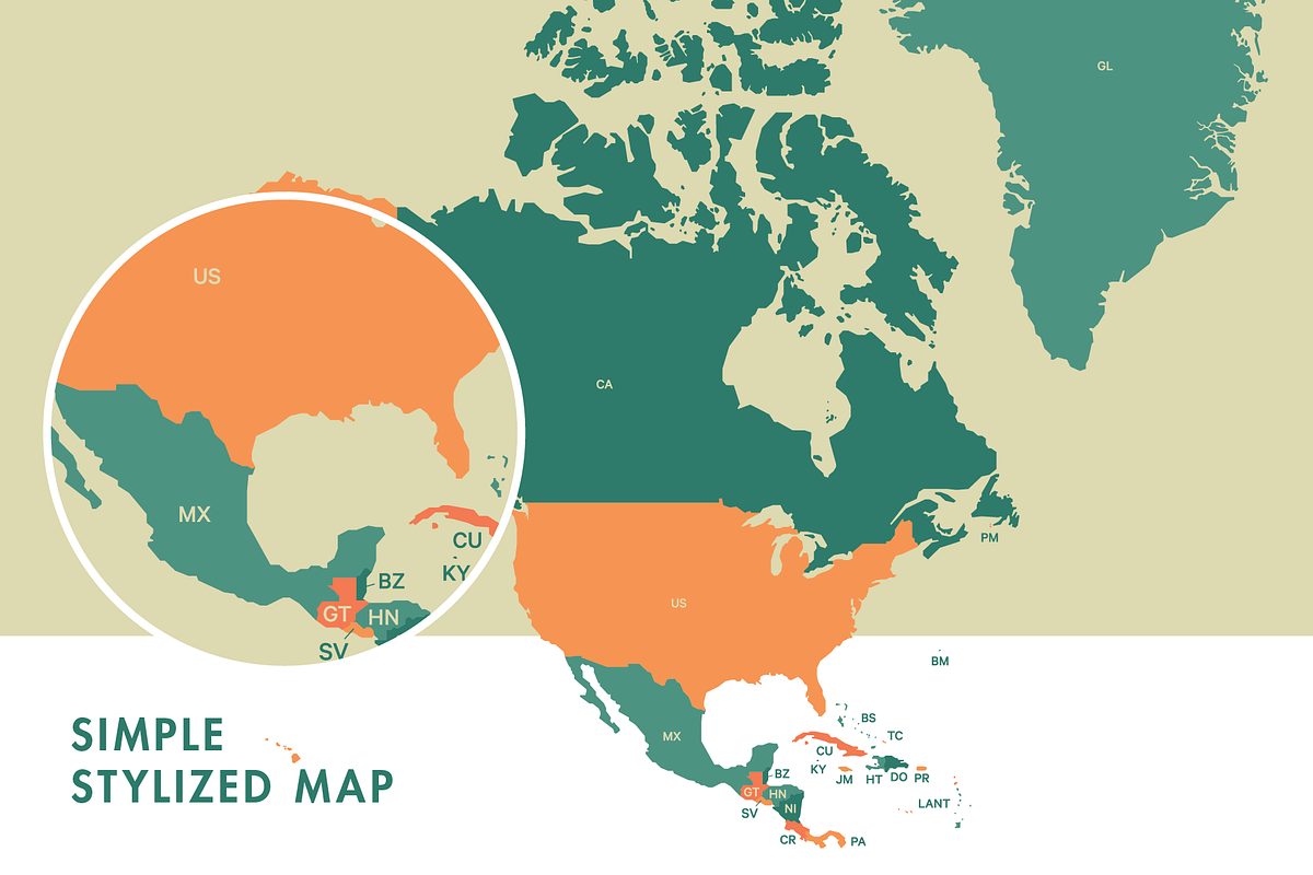 North America Maps Collection, a Graphic by Ben Buysse (Photo 2 of 8)