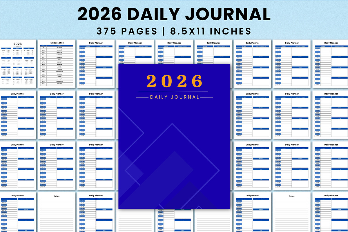 2026 Daily Journal KDP Interior, a Stationery Template by Shumaya (Photo 1 of 4)
