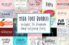 Mega Font Bundle with 25 Fonts!