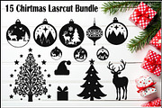 15 Christmas Laser Cut Ornament Bund, a Graphic by hafijul (Thumbnail 1 of 14)