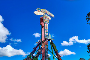 Amusement park, piriapolis city port, maldonado, uruguay, an Industrial Photo by DanFLCreativo