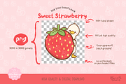 Sweet Strawberry Goose Clipart, an Animal Illustration by Blumensdiary (Thumbnail 3 of 6)