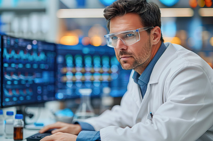 Scientific Researcher Working on Lab, a Health & Medical Photo by angellodeco