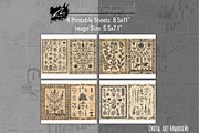 Whimsical botanical Ephemera Pages, a Pattern Graphic by Digital Art Mahdiseño (Thumbnail 4 of 11)