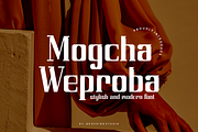 Mogcha Weproba - Serif & Modern Font, a Serif Font by QR Design Studio (Thumbnail 1 of 6)