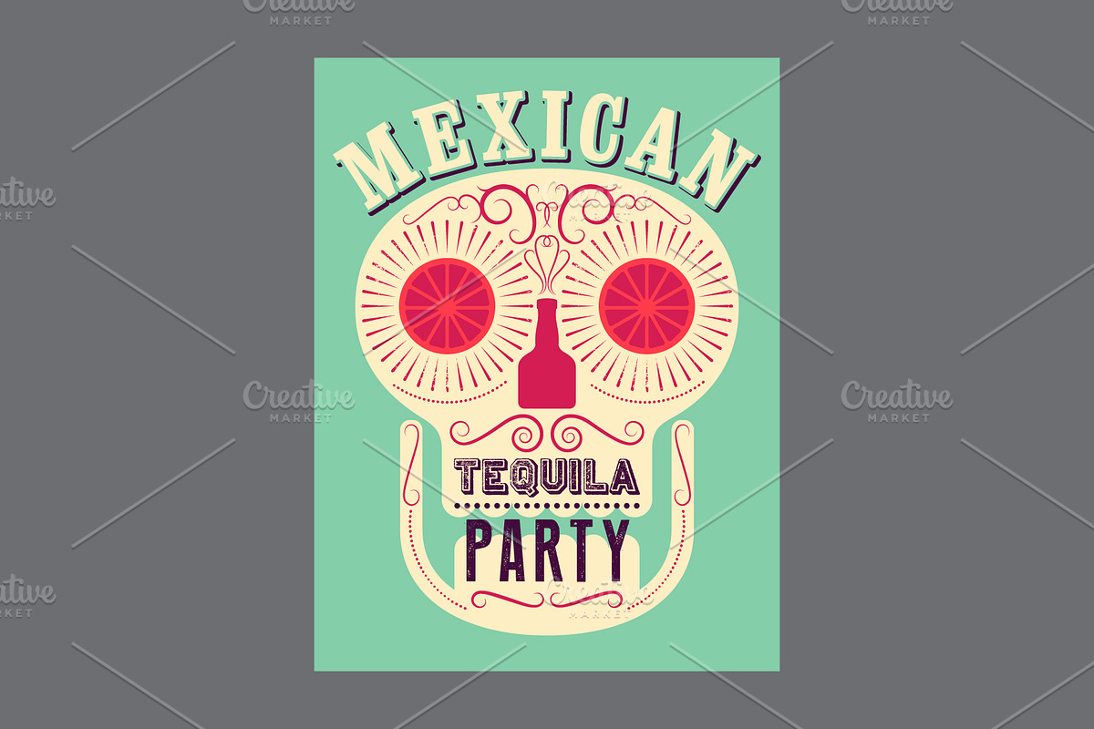 Mexican Party vector poster set., a Food Illustration by PoPaShop (Photo 7 of 10)