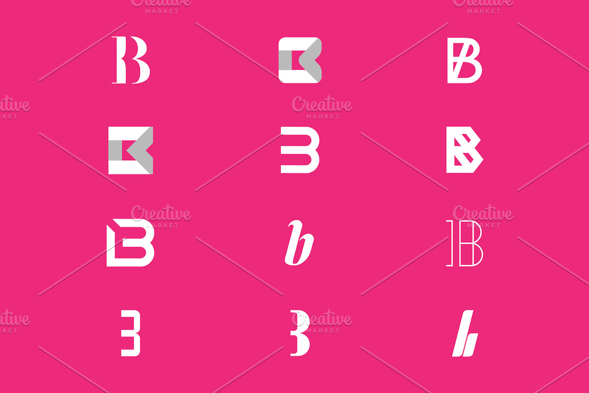 12 B Letter Logos - Vector & Mock-Up, a Branding & Logo Template by Multiple (Photo 5 of 5)
