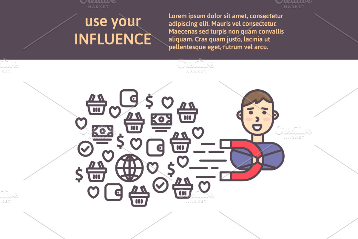 Influencer Marketing Set, a Person Illustration by Asya Malysheva (Photo 5 of 9)