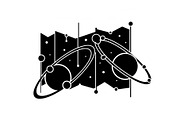 Solar System Silhouette Clipart, a Graphic by balal (Thumbnail 3 of 13)