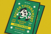 Retro Trendy Soccer Tournament Flyer, a Flyer Template by Guuver (Thumbnail 2 of 3)