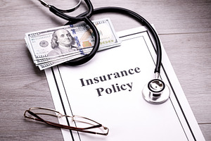 Health insurance policy stethoscope, a Health & Medical Photo by FineArtStudio