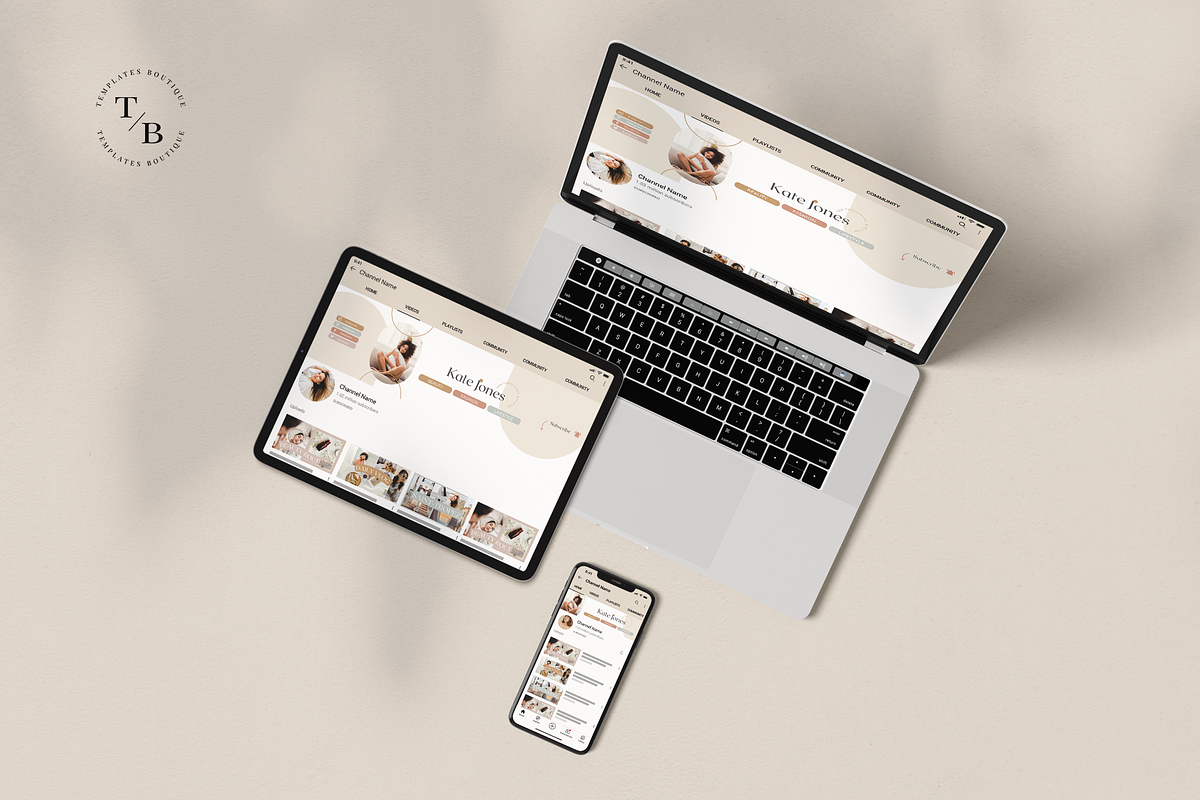 YouTube Channel Branding Kit | Canva, a Social Media Template by Templates Boutique (Photo 2 of 8)