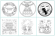 57 Halloween Activity Coloring Pages, a Seasonal Illustration by Nuvame Arts & Designs (Thumbnail 4 of 11)
