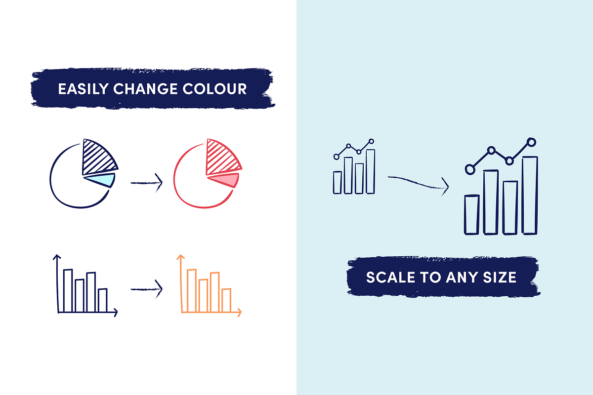 Data, Graph & Chart Icons, an Outline Icon by Caroline Mackay (Photo 4 of 8)