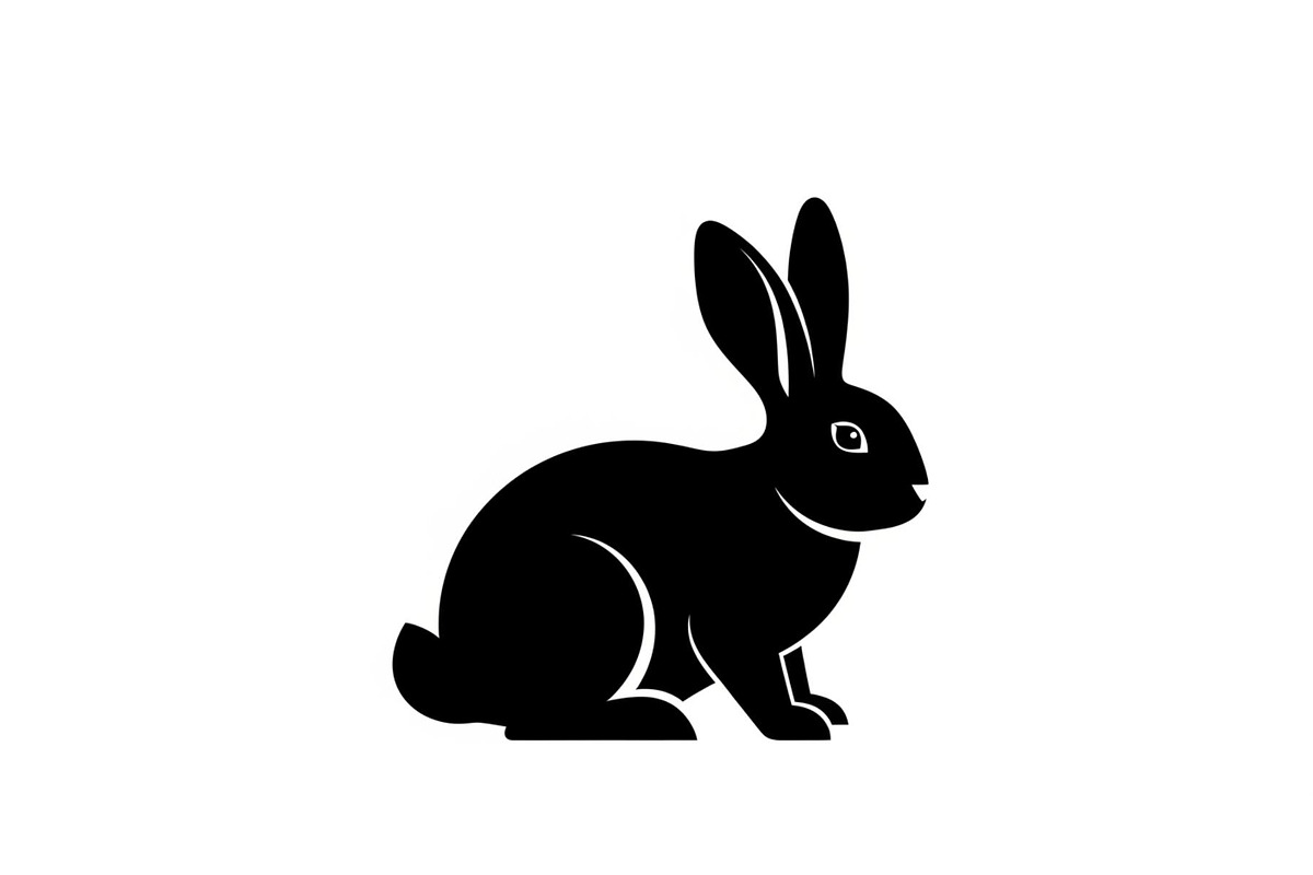 Cute Rabbit Silhouette Vector Bundle, an Illustration by yasushie (Photo 19 of 51)