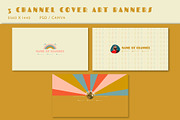 Youtube: 70s Retro Branding Kit, a Social Media Template by Liseno Designs (Thumbnail 2 of 7)