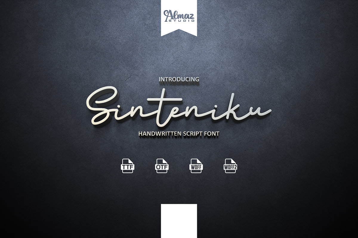 Sinteniku, a Script Font by almazstudio (Photo 1 of 10)
