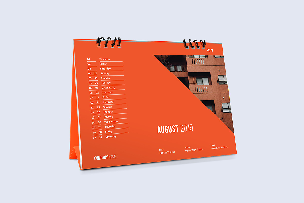 Desk Calendar for 2019, a Stationery Template by Vepix (Photo 8 of 11)