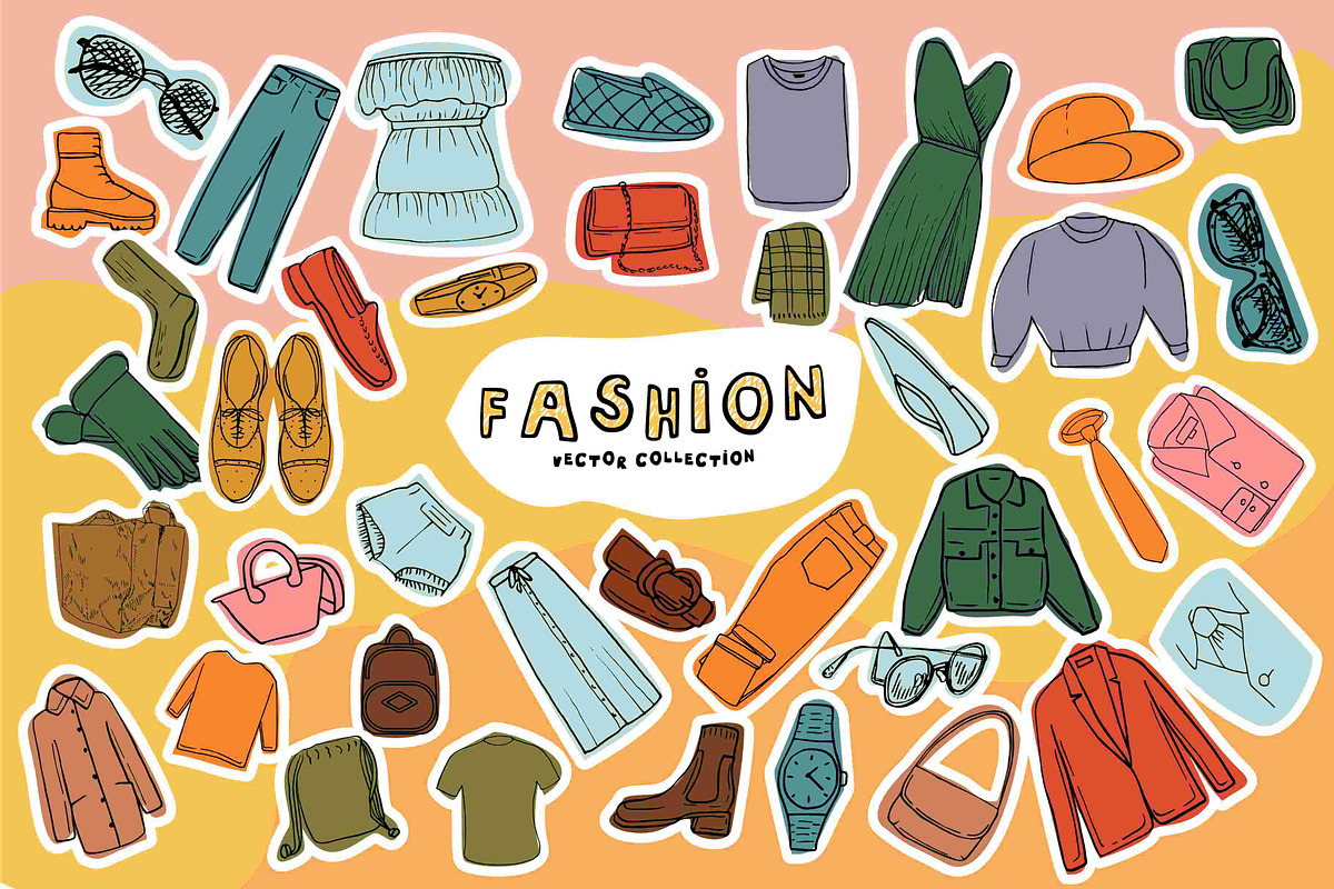 Fashion Vector Collection + Font, a Decorative Illustration by Anada Arty (Photo 6 of 10)