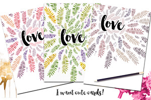 Love And Leaves Cards