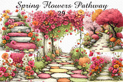 Spring Flowers Pathway Clipart Png, an Illustration by Craft Nest (Thumbnail 1 of 9)