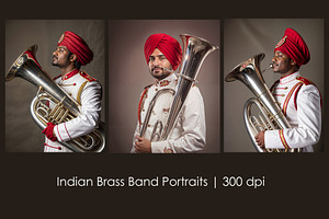 Indian Brass Band Portraits, a Person Illustration by StockVerse Creative