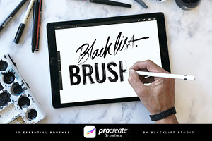 PROCREATE BLACKLIST BRUSHES PACK