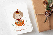 Dinosaur Christmas clipart, an Animal Illustration by JulzaArt (Thumbnail 4 of 6)