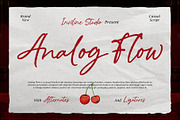 Analog Flow - Casual Brush Script, a Script Font by Inviline.co (Thumbnail 1 of 10)