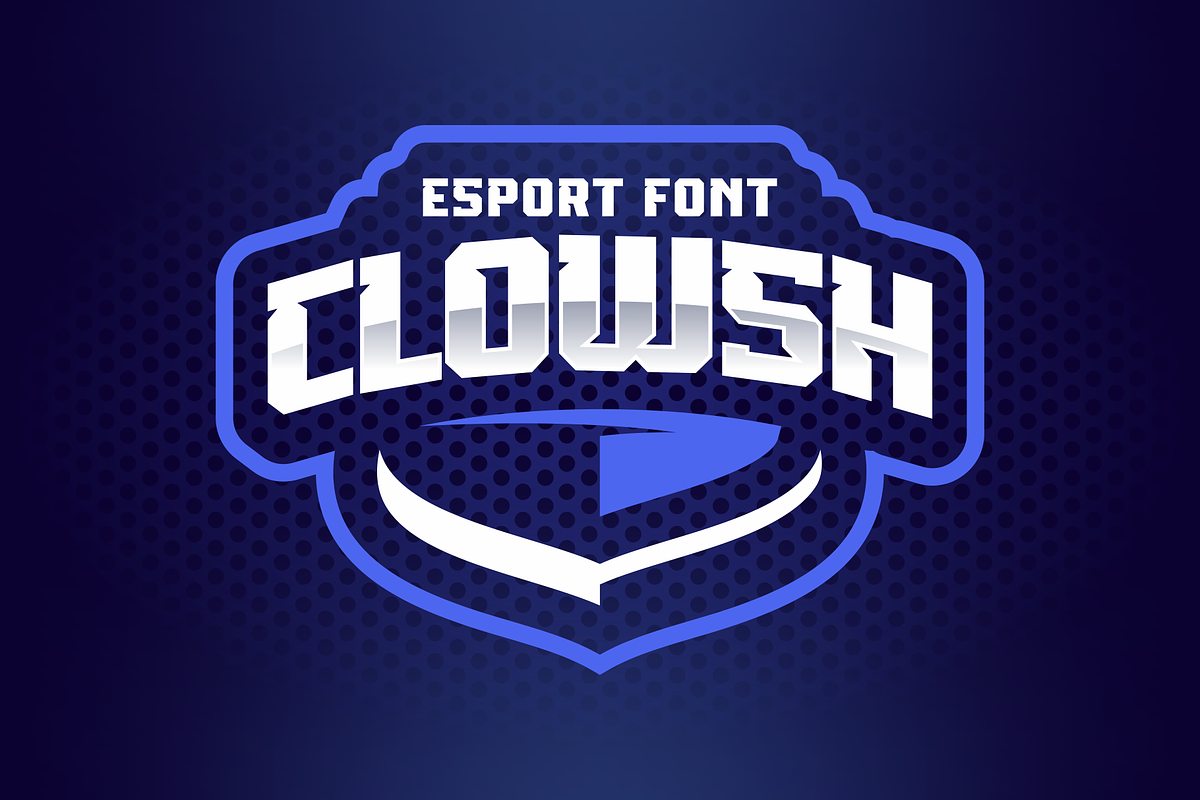 CLOWSH ESPORT, a Sans Serif Font by 24Design Studios (Photo 2 of 5)