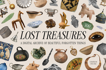 Lost Treasures: Vintage Objects PNGs, an Object Graphic by Dina Mae