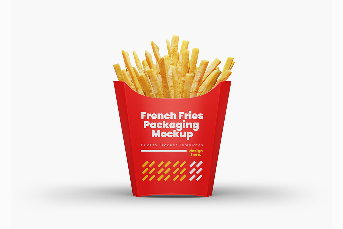 French Fries Cone Mockup, an Advertising Mockup by Se٧enStudio (Photo 2 of 2)