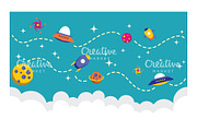 Planetscape Vector Background, a Pattern Graphic by audeemirza (Thumbnail 1 of 3)