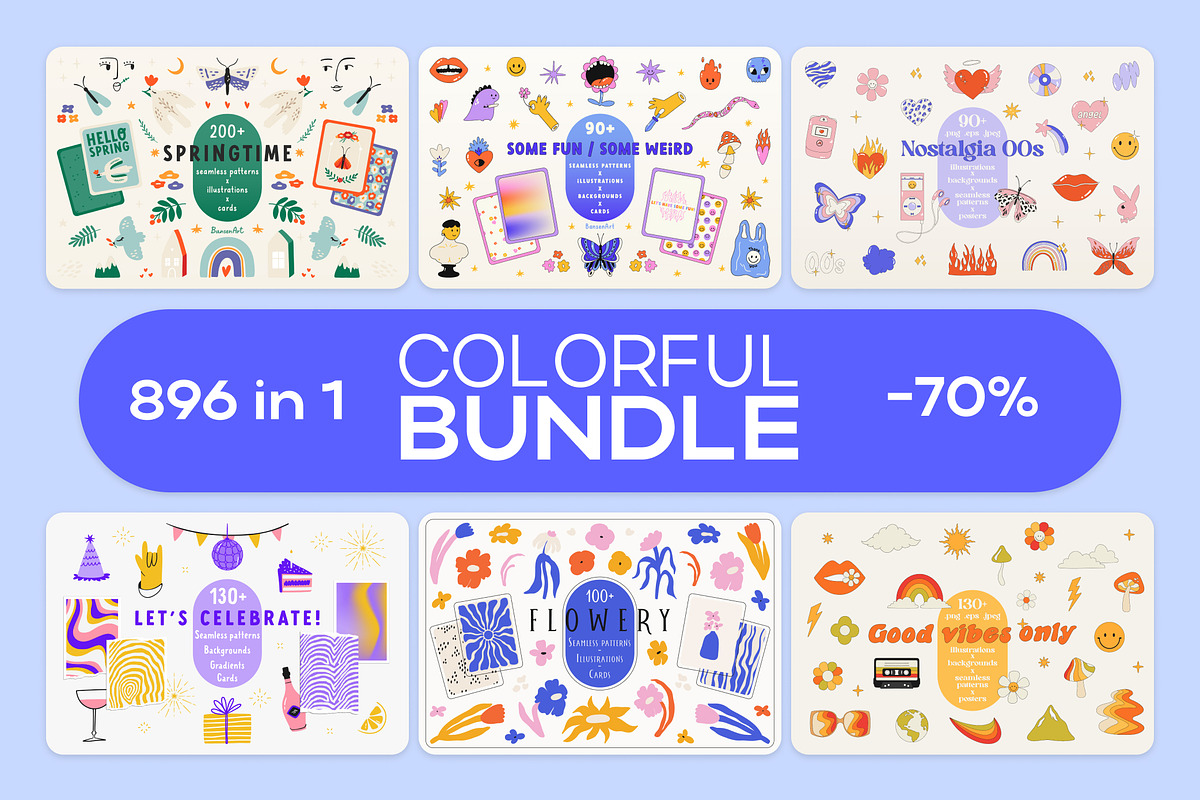 Colorful Bundle / 896 in 1, a Decorative Illustration by by Margo (Photo 1 of 8)