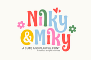 Nilky & Miky - Cute Display Font, a Sans Serif Font by Keithzo (Thumbnail 1 of 6)