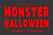 Monster Halloween, a Blackletter Font by Fourteen Letter (Thumbnail 1 of 7)