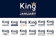 various months are born in design, a Branding & Logo Template by BARONSTD (Thumbnail 1 of 2)