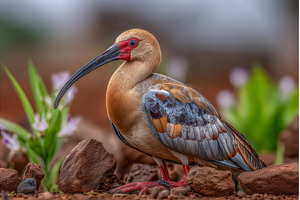 A Buff-necked Ibis is seen walking, an Animal Photo by ZinetroN