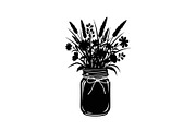 Wildflower Mason Jar SVG Bundle, an Illustration by Designs_River (Thumbnail 12 of 31)