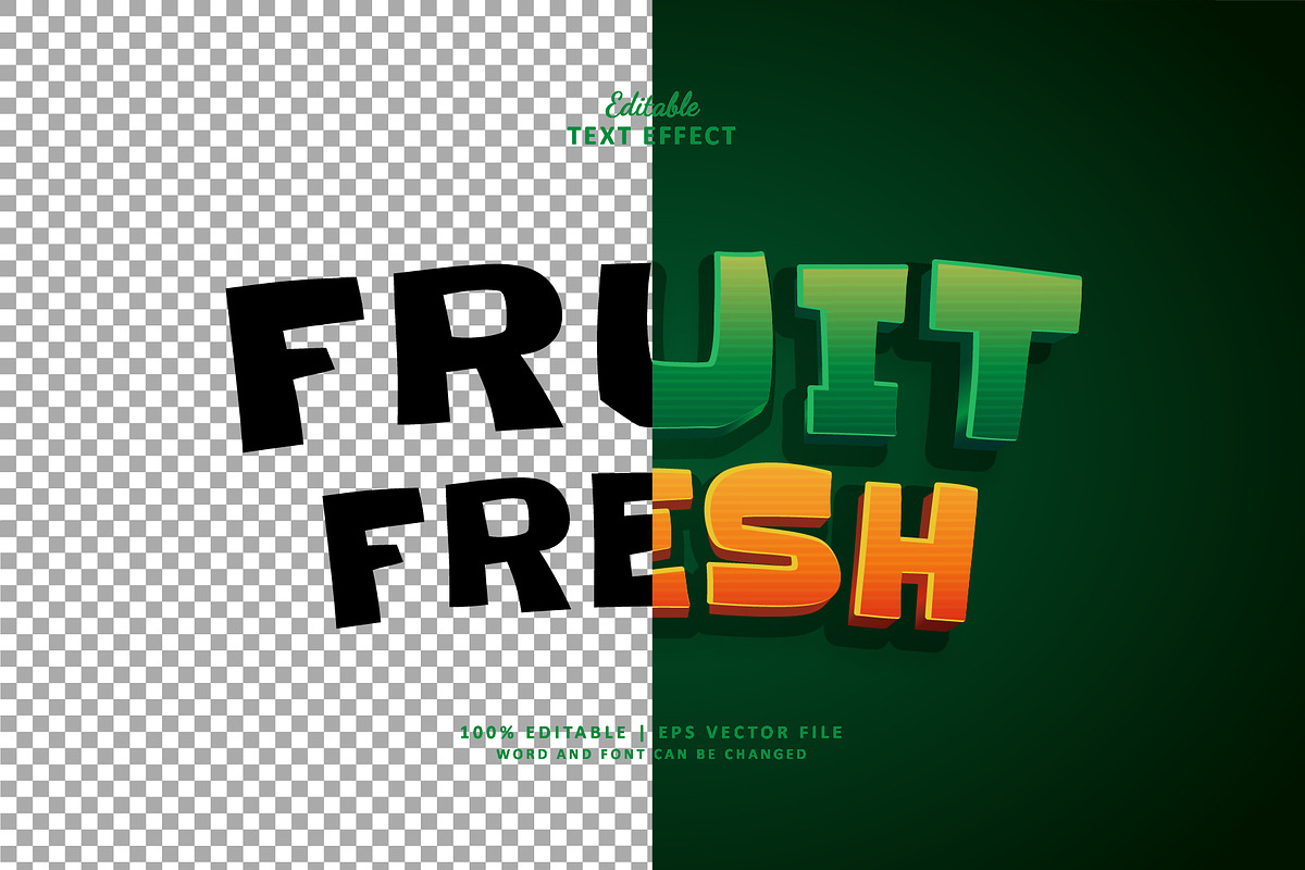 Text Effect Fresh Fruit, a Layer Style Add-On by Navy Graphic (Photo 2 of 2)