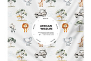 Safari animals wildlife pattern, a Pattern Graphic by Milatoo (Thumbnail 1 of 6)