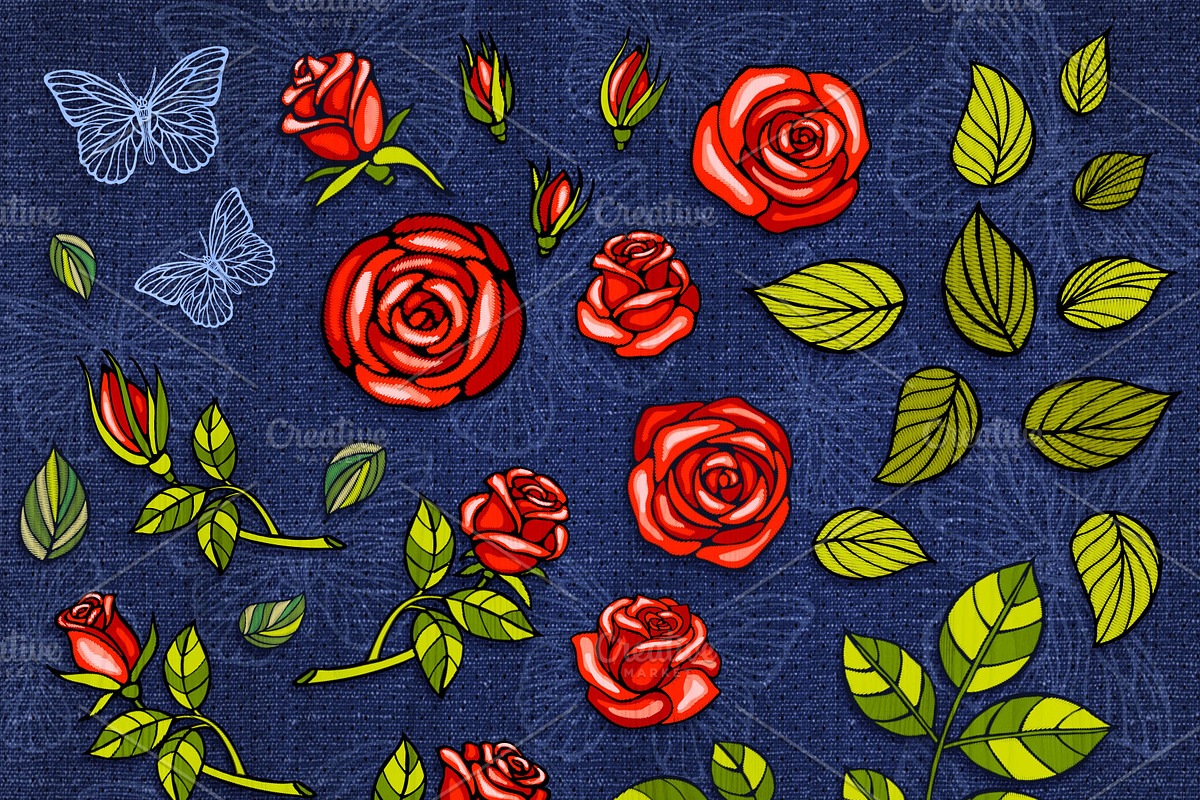 Hummingbird Roses Embroidered Patch, a Graphic by Iraida_Bearlala (Photo 3 of 7)
