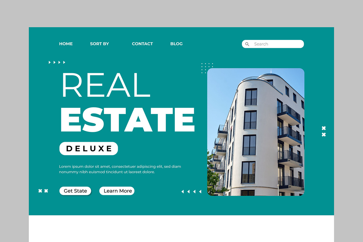 Real Estate Landing Page, an UI Kit Template by CreativeShaper (Photo 2 of 6)