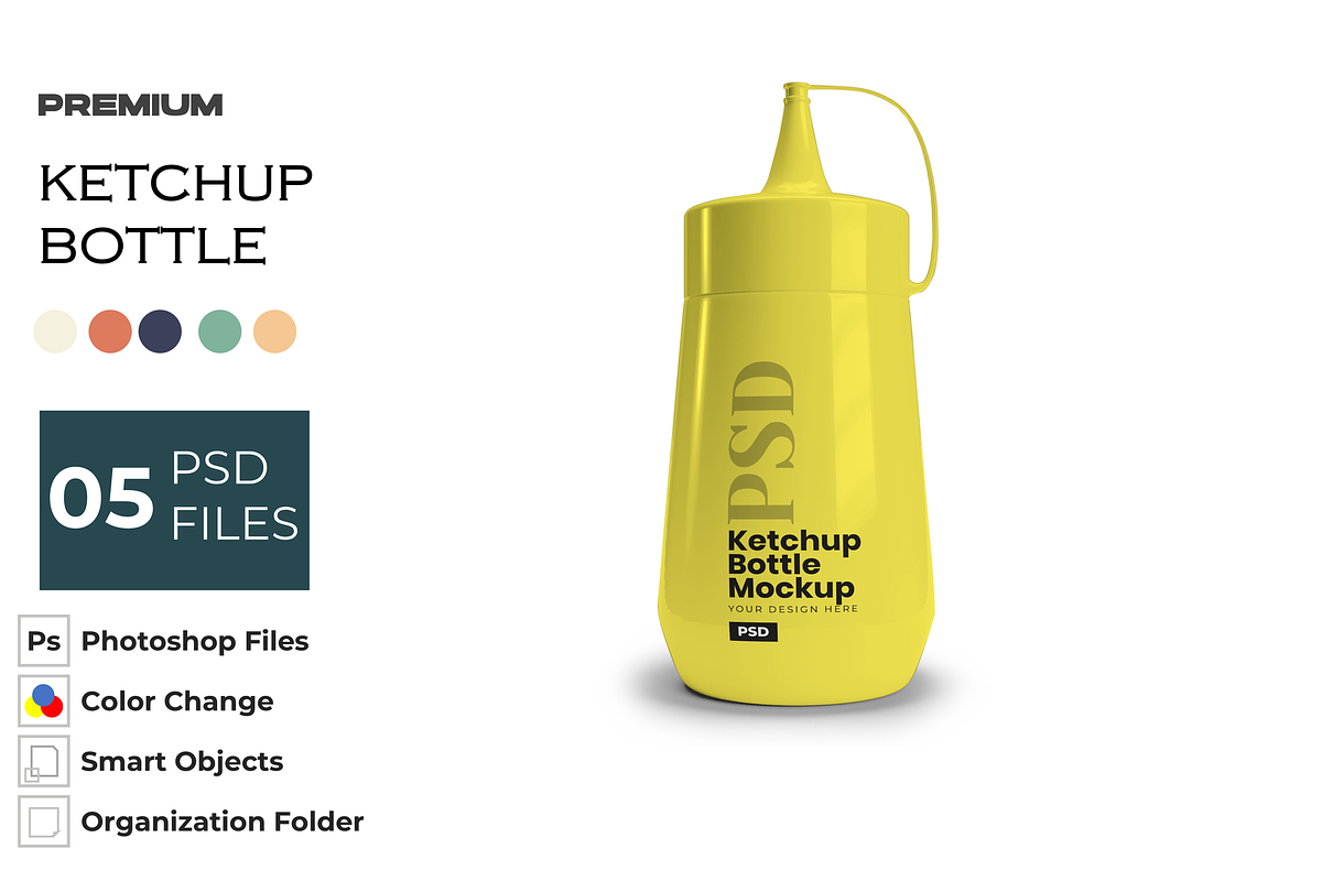 Ketchup Bottle Mockup, a Product Mockup by DigitAuras (Photo 1 of 3)