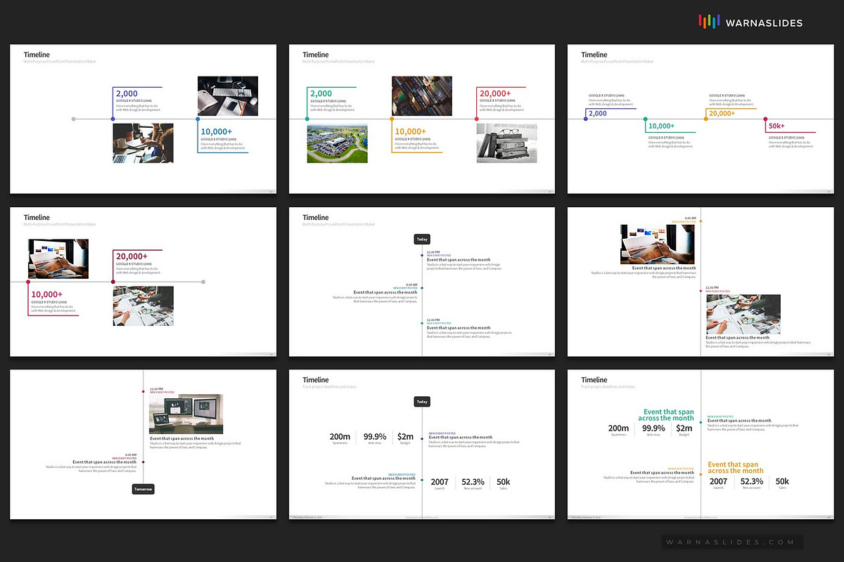 Timeline PowerPoint Templates, a Presentation Template by Warna Works (Photo 14 of 24)